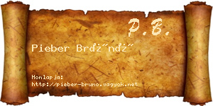 Pieber Brúnó névjegykártya